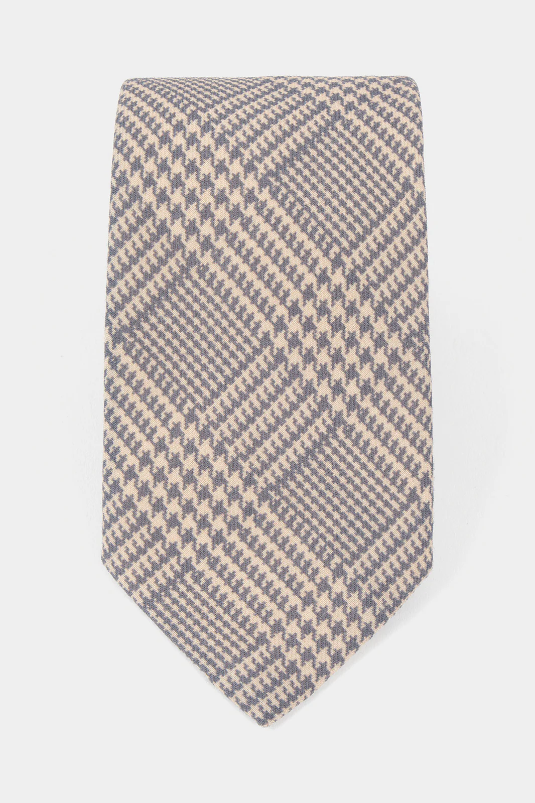 Cravate 100% soie - Princes de Galles - Gris - Image 2