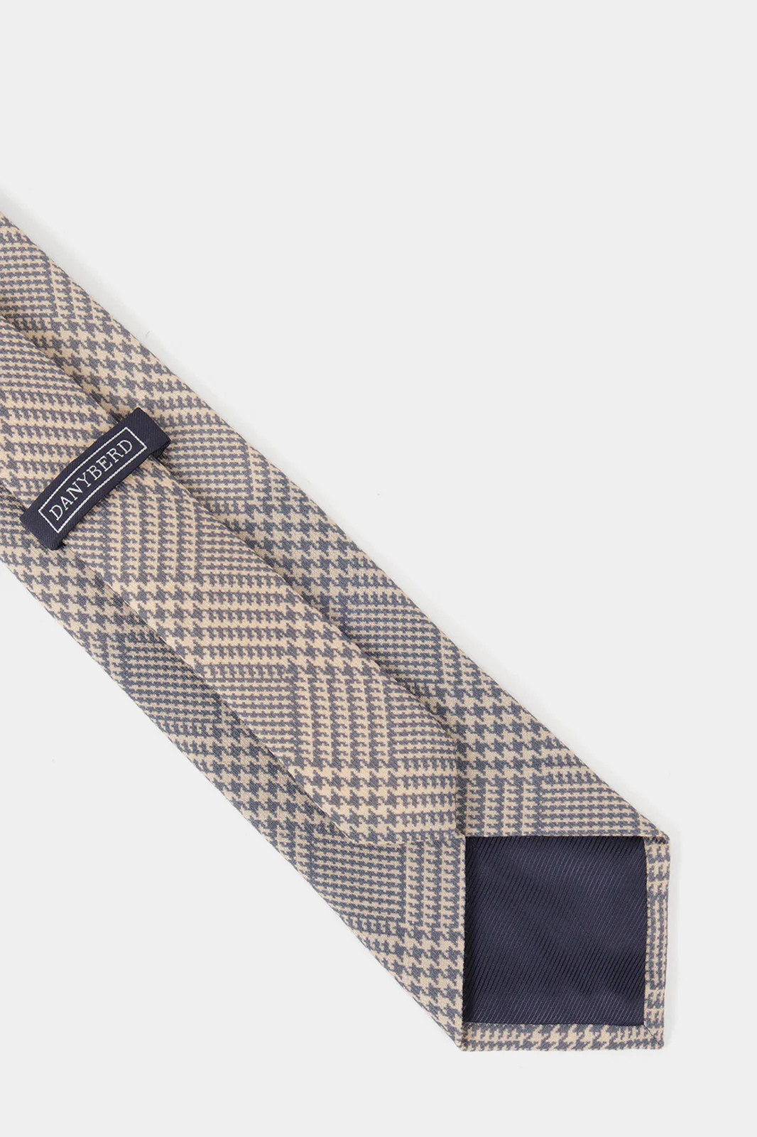 Cravate 100% soie - Princes de Galles - Gris - Image 3