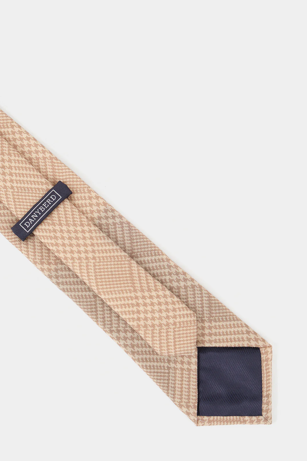 Cravate 100% soie - Princes de Galles - Sable - Image 3