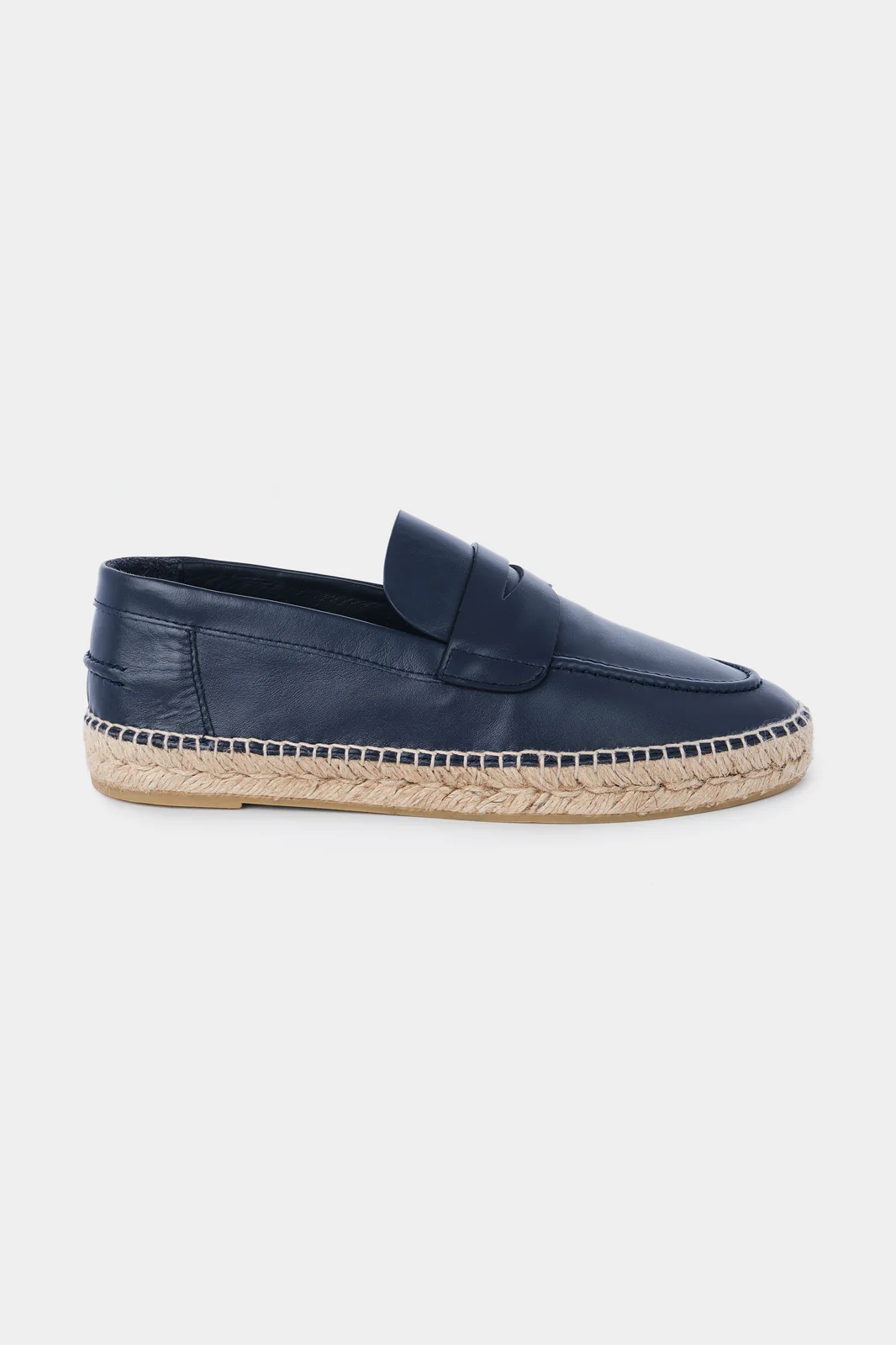 Espadrille en cuir - Marine - Image 3