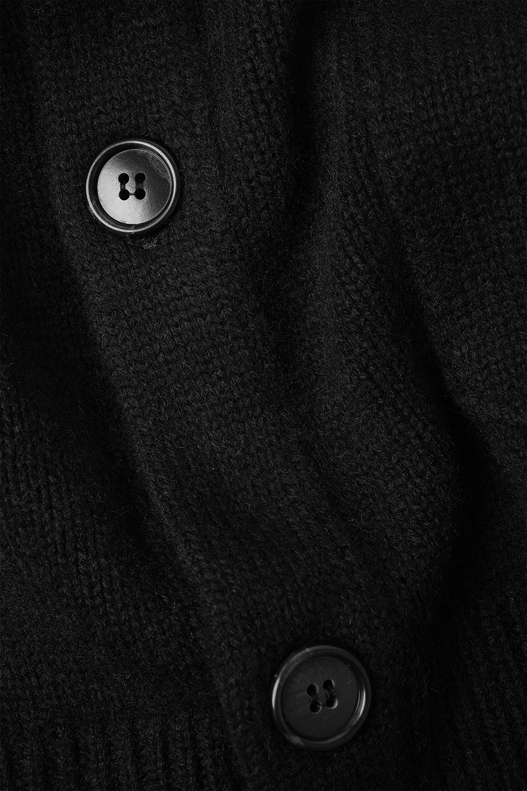 Gilet grosse maille à poche - Noir - Image 3