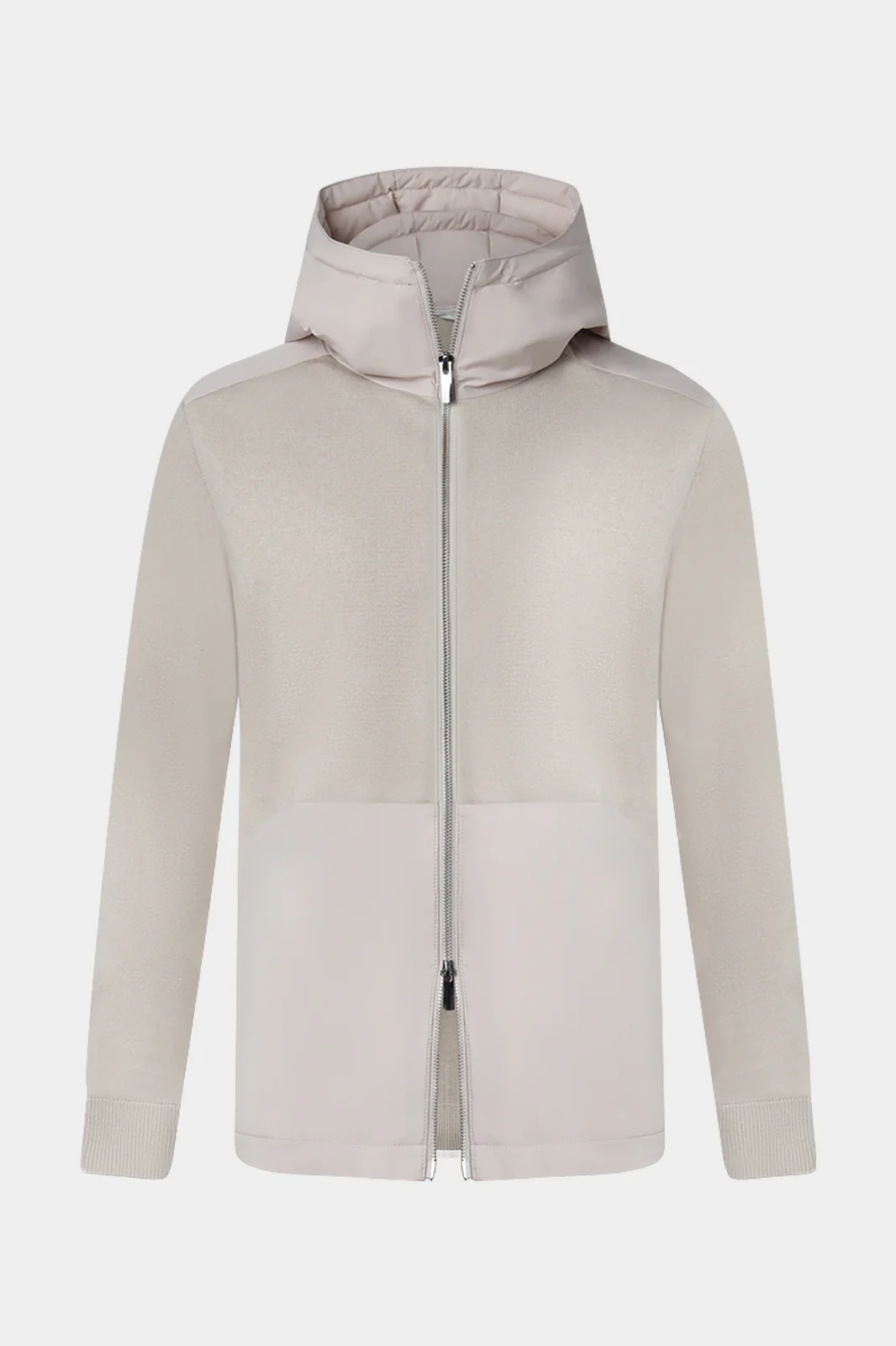 Gilet zippé technique à capuche - Greige