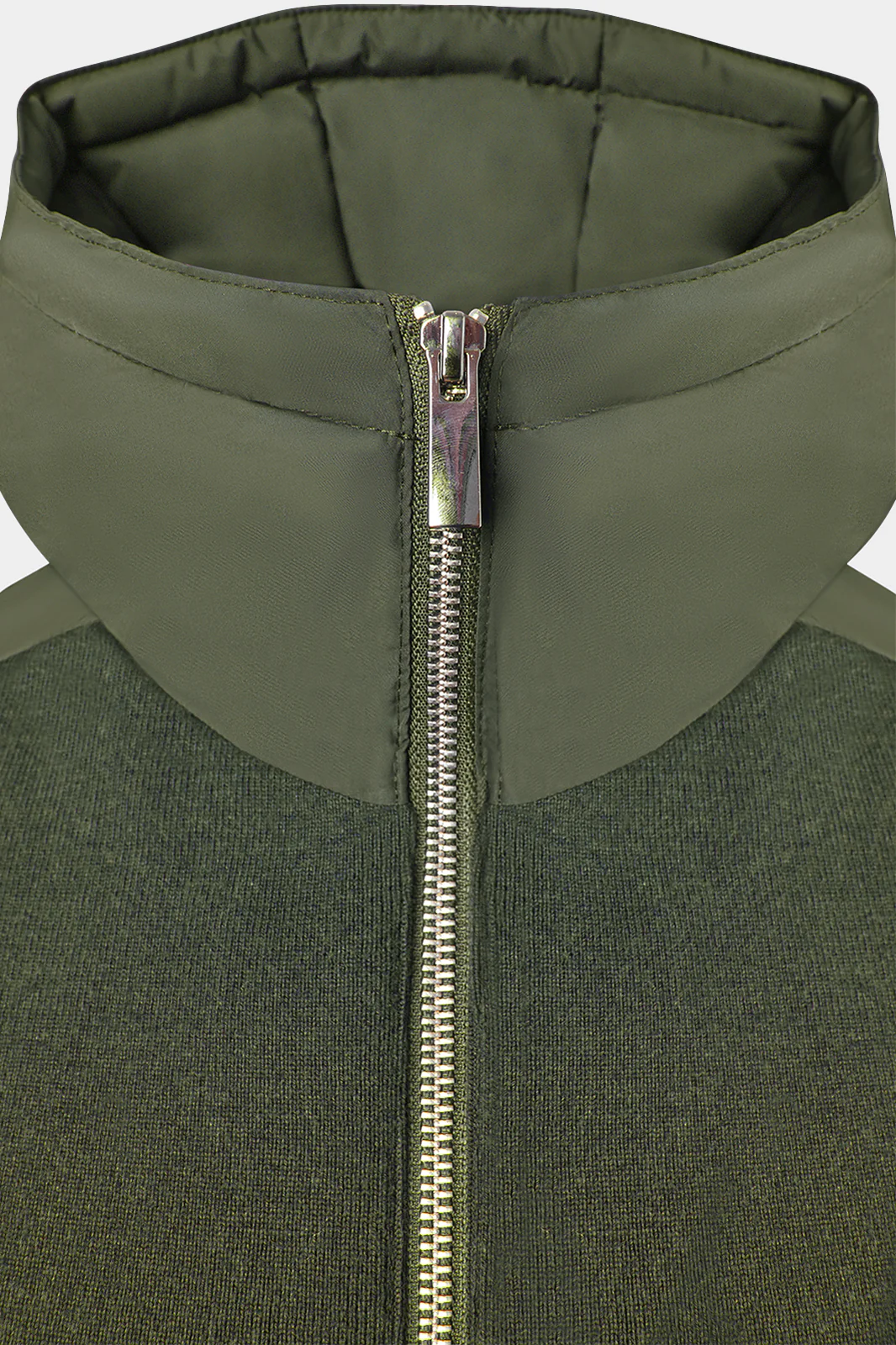 Gilet zippé technique à capuche - Kaki - Image 3
