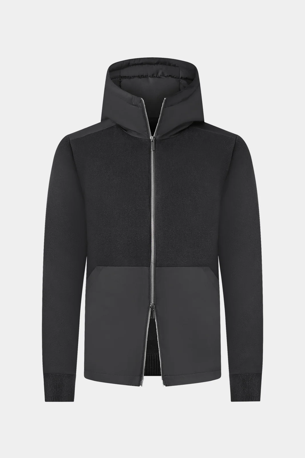Gilet zippé technique à capuche - Noir