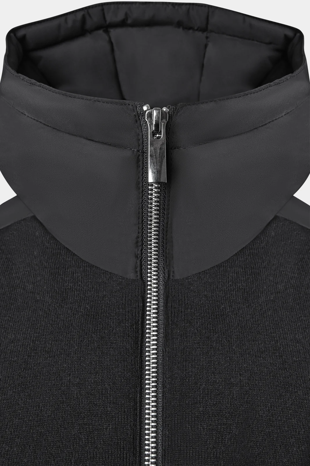Gilet zippé technique à capuche - Noir - Image 4