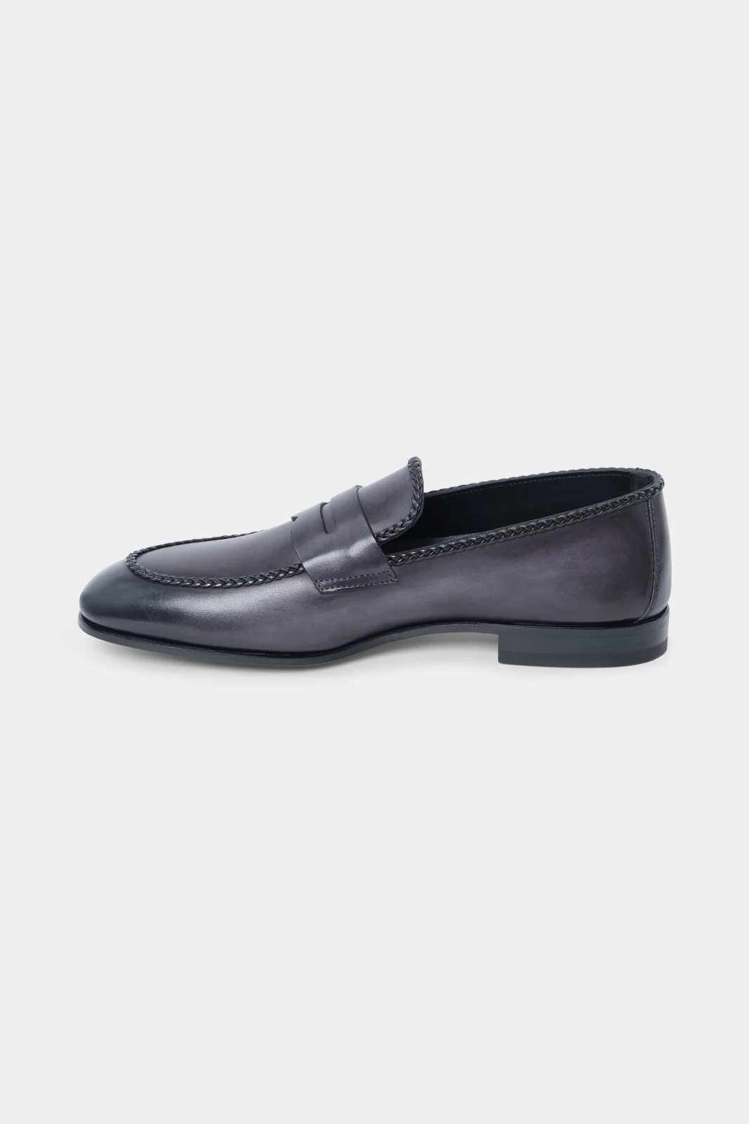 Mocassins Cuir - Gris - Image 5