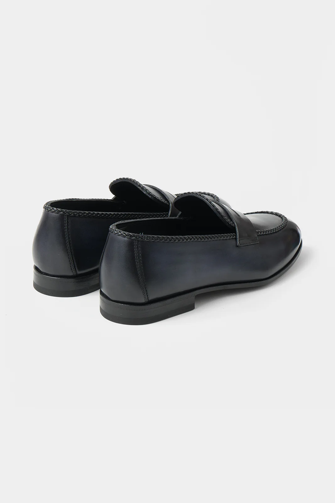 Mocassins Cuir - Marine foncé - Image 3