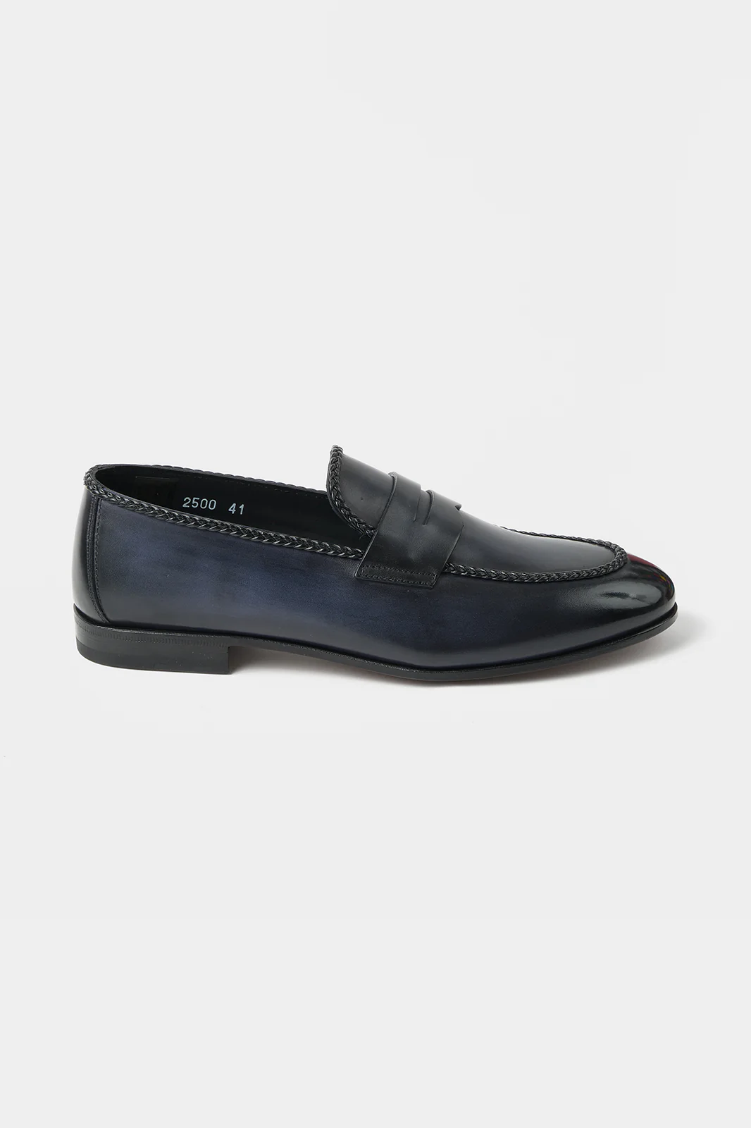 Mocassins Cuir - Marine foncé - Image 4