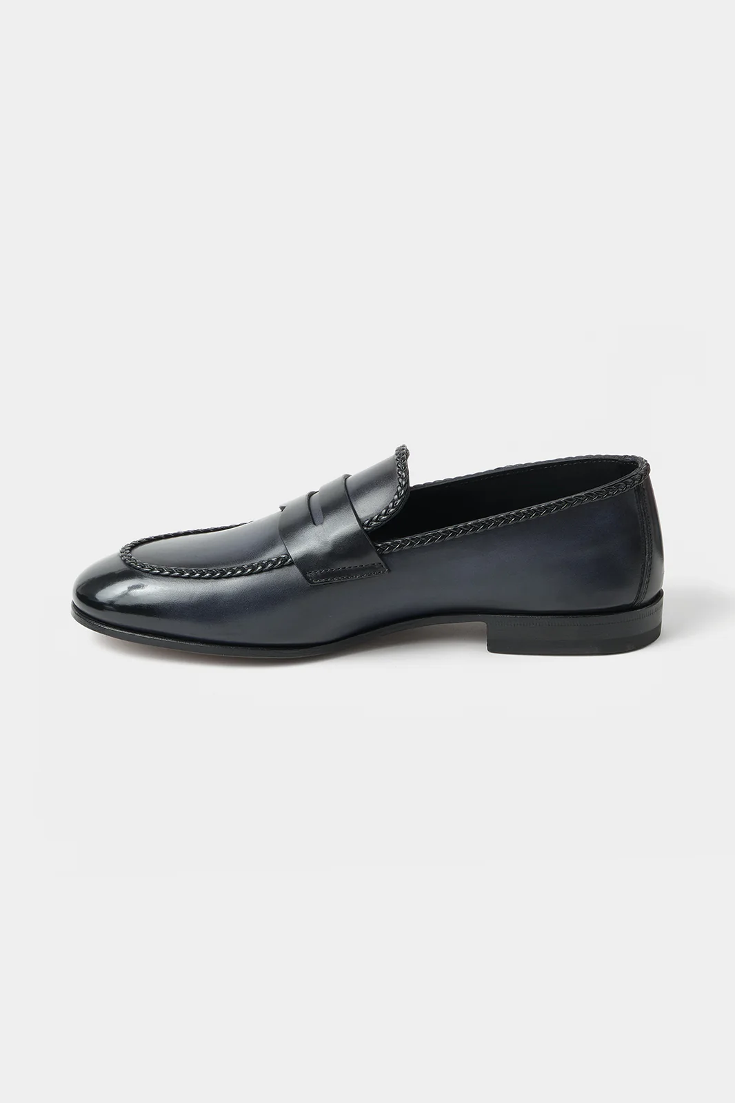 Mocassins Cuir - Marine foncé - Image 5