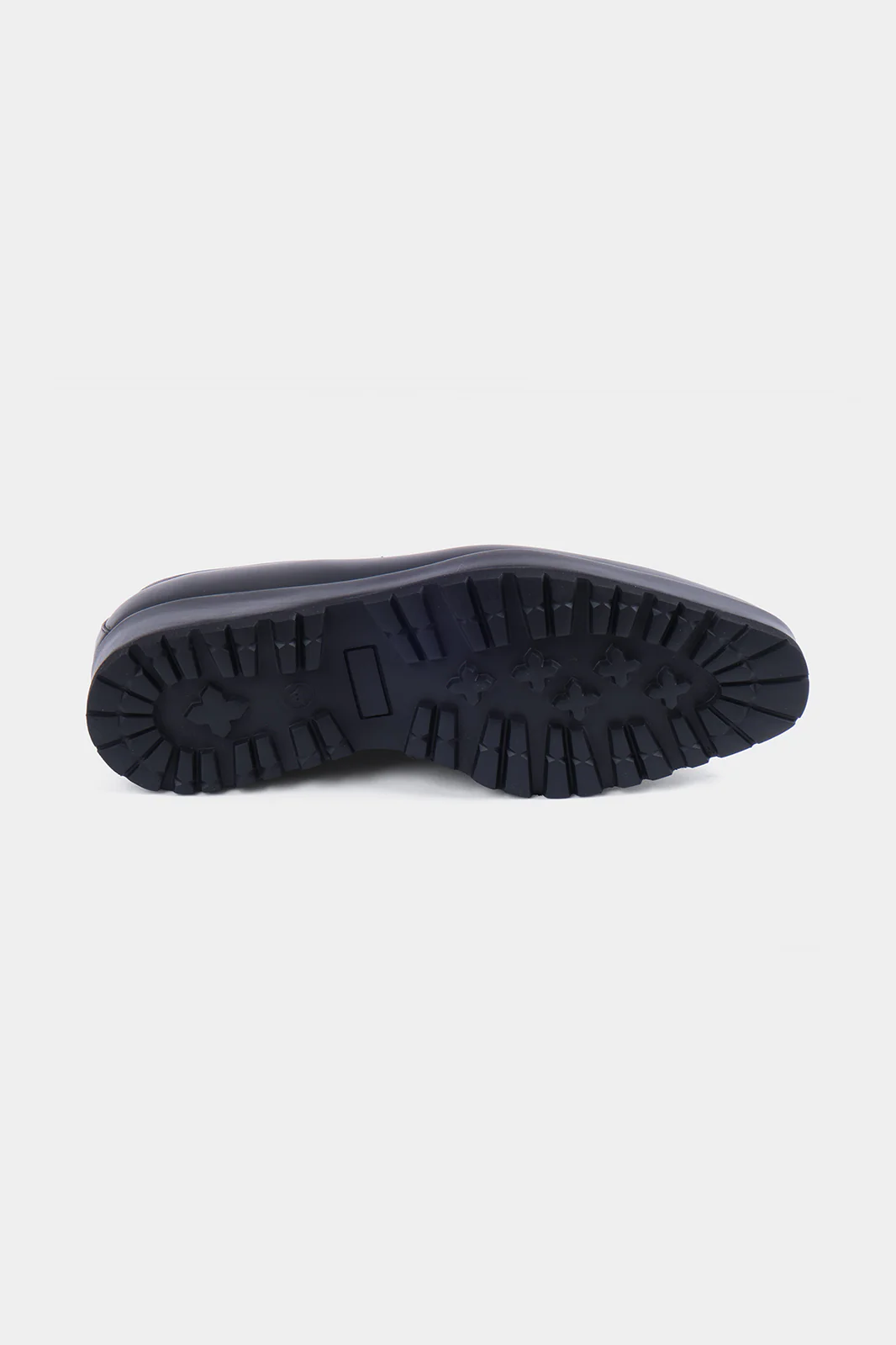Mocassins en cuir patiné avec semelle compensée et crantée - Noir - Image 6