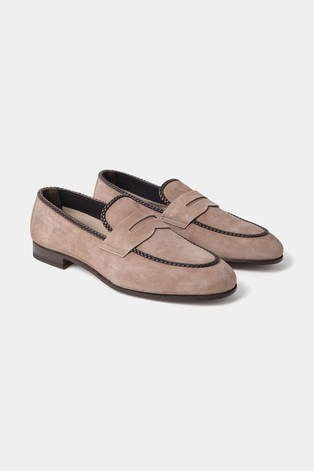 Mocassins en daim - Taupe