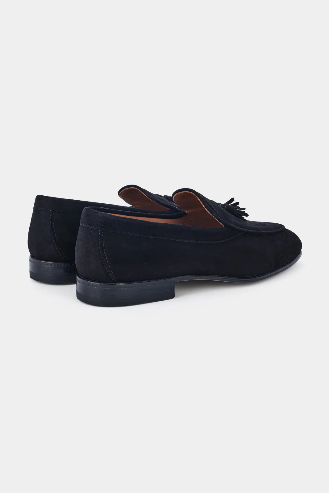Mocassins en peau à pampilles avec semelle fine en cuir - Noir - Image 3