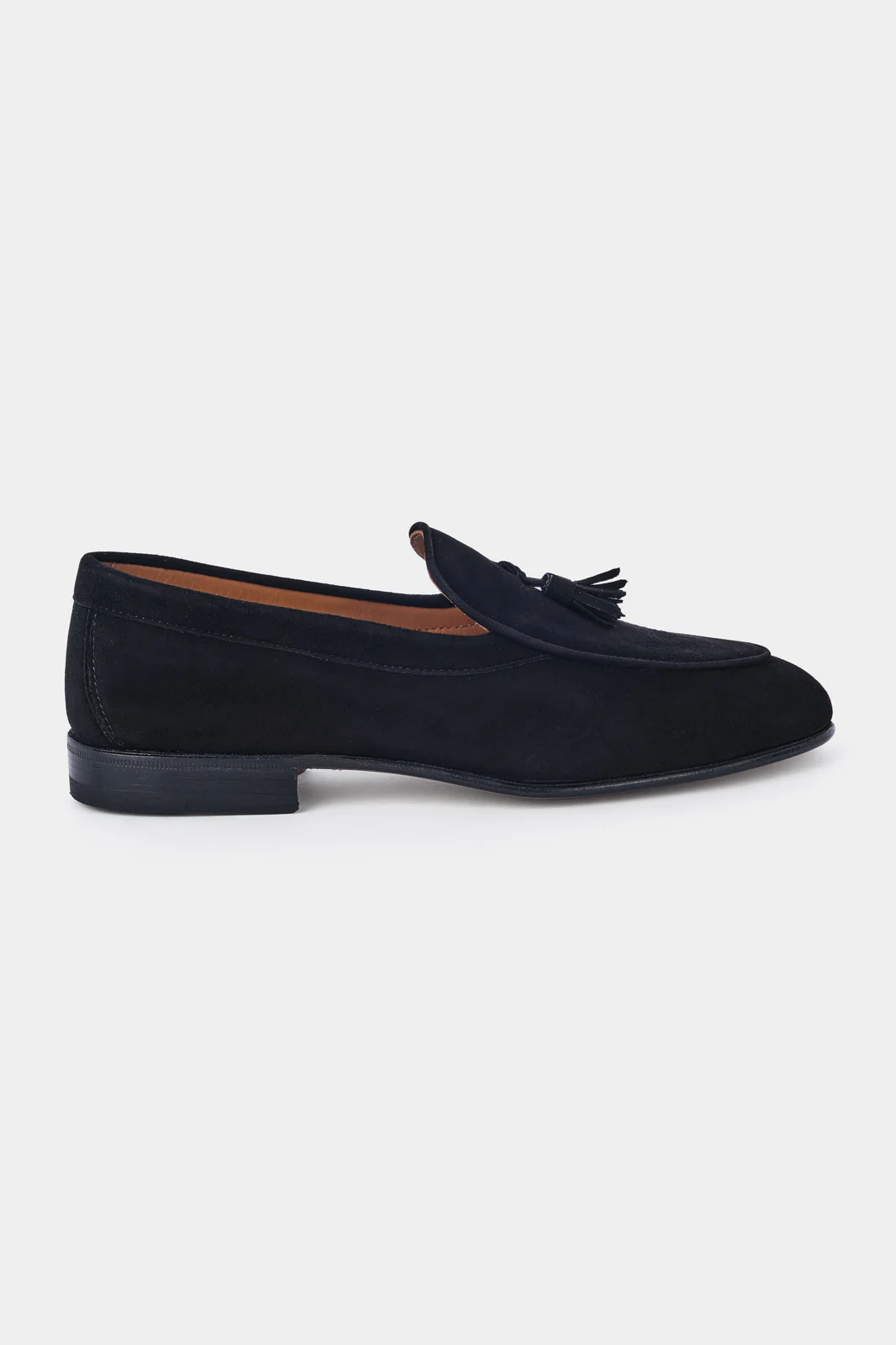 Mocassins en peau à pampilles avec semelle fine en cuir - Noir - Image 5
