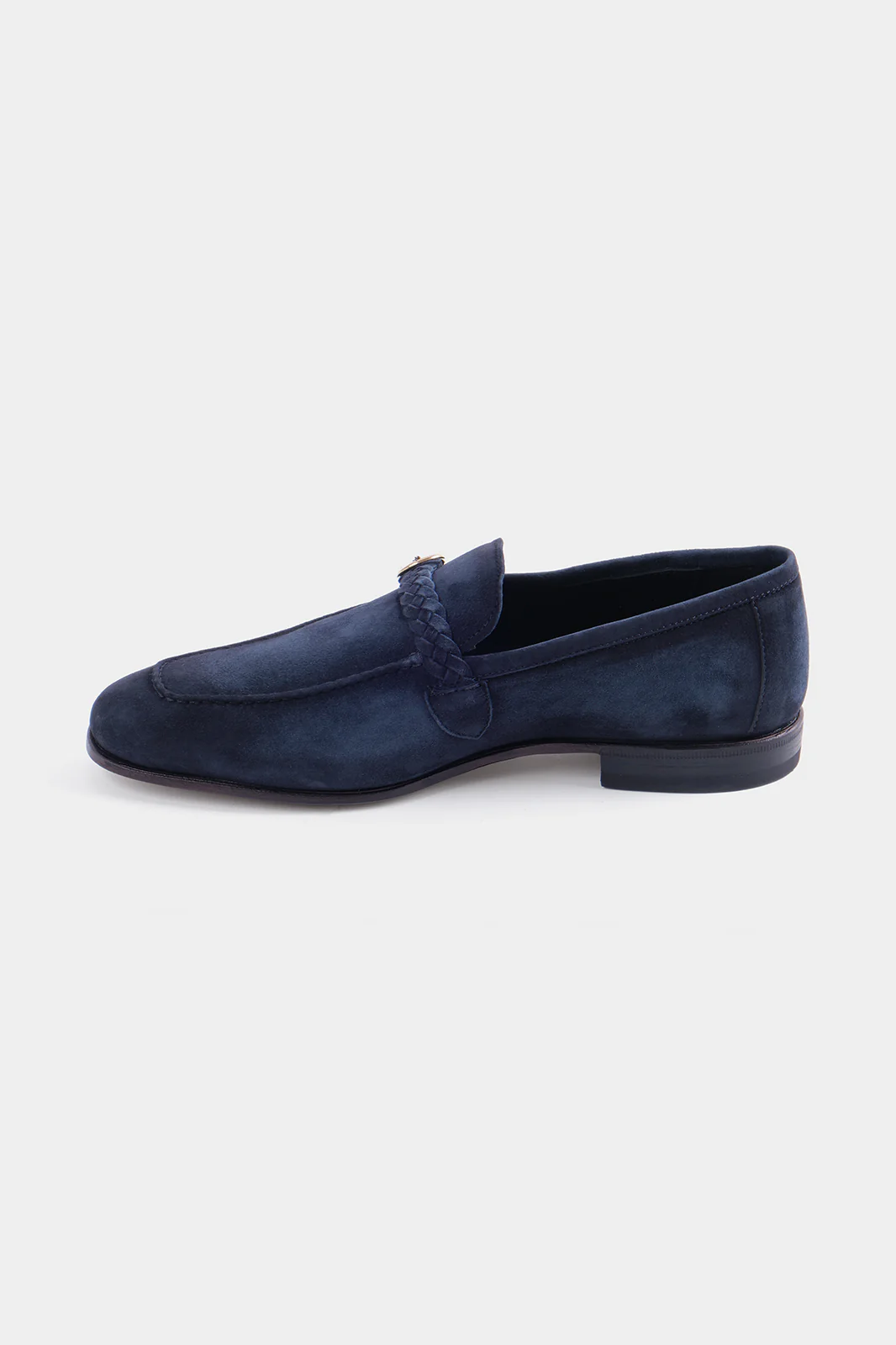 Mocassins en peau avec boucle - Marine - Image 4