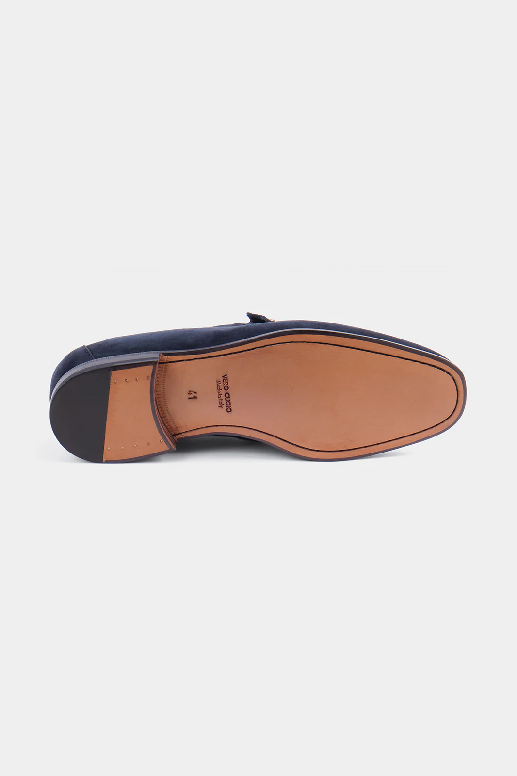 Mocassins en peau avec boucle - Marine - Image 6