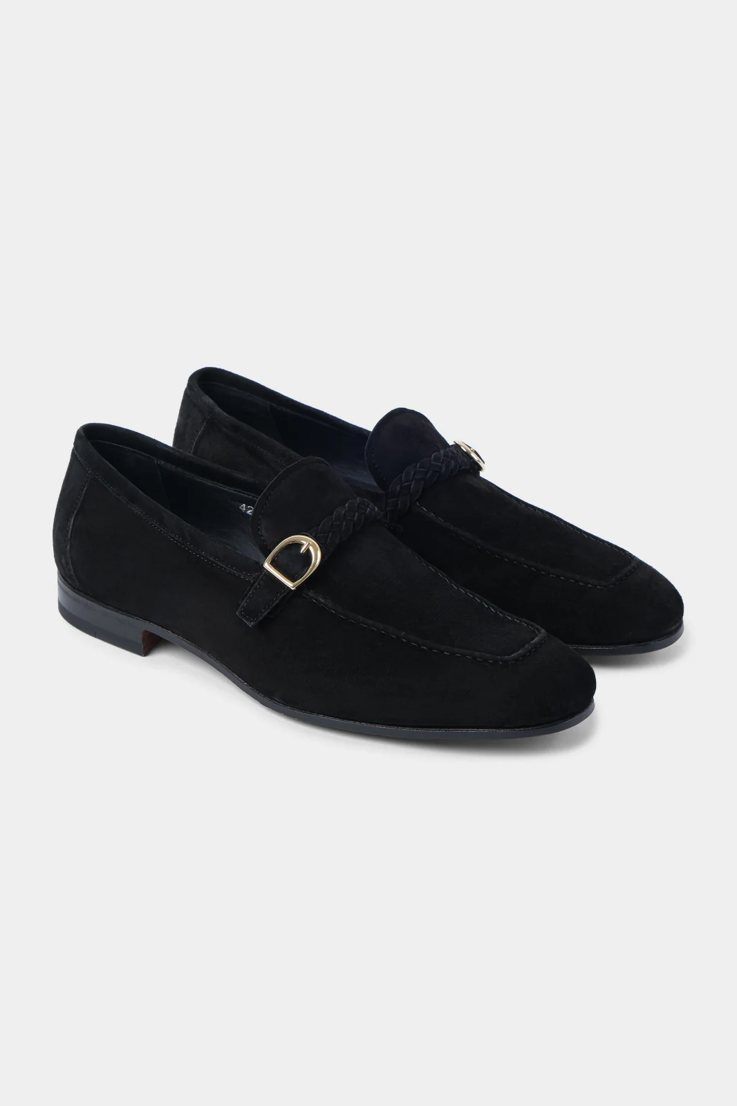 Mocassins en peau avec boucle - Noir