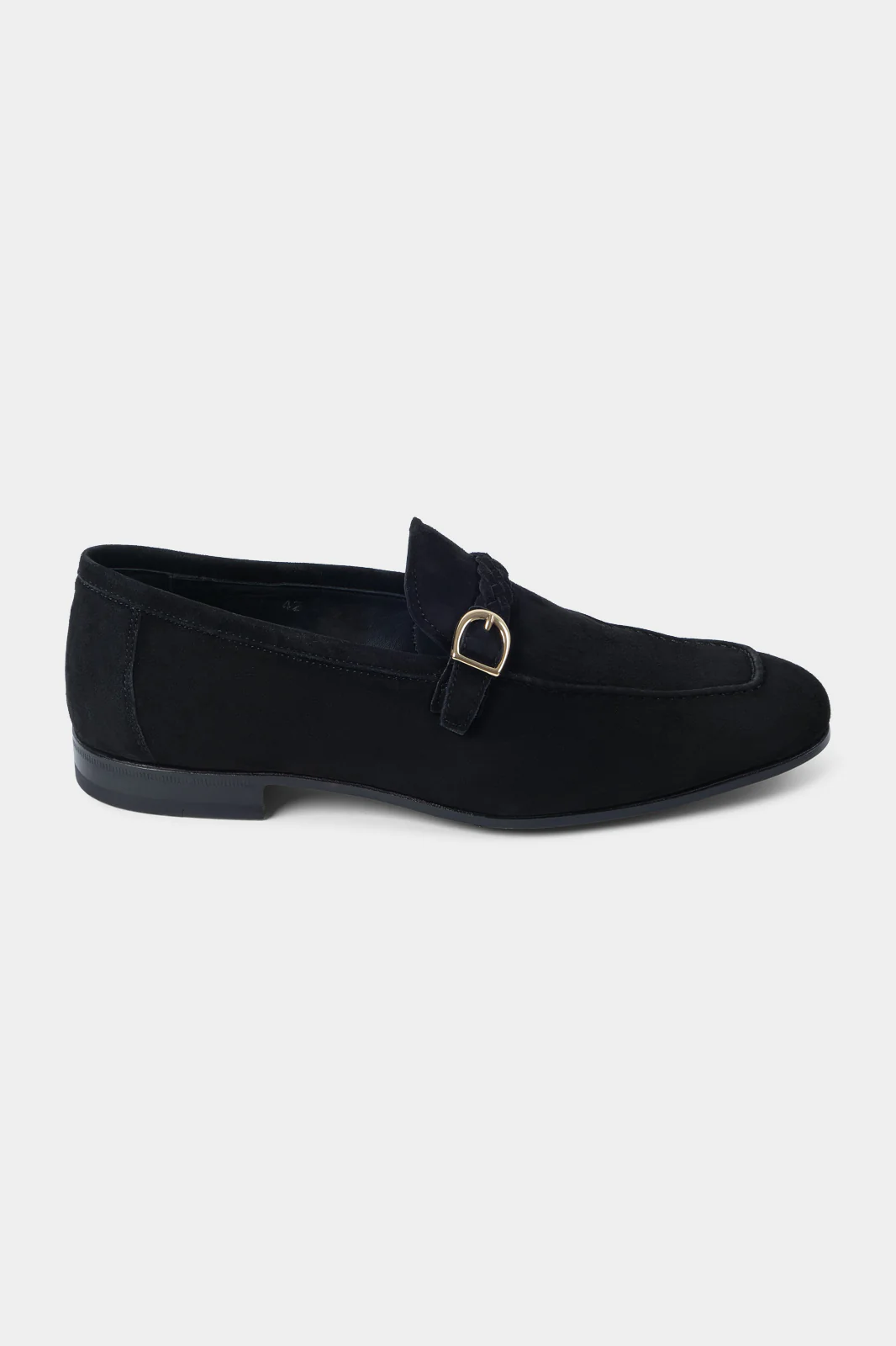 Mocassins en peau avec boucle - Noir - Image 5