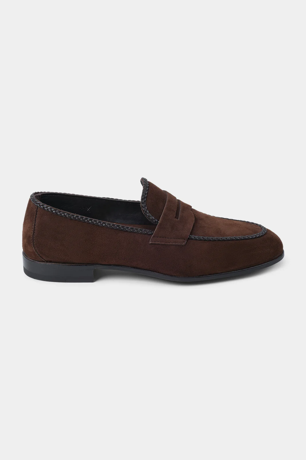 Mocassins en peau penny loafer - Marron - Image 4