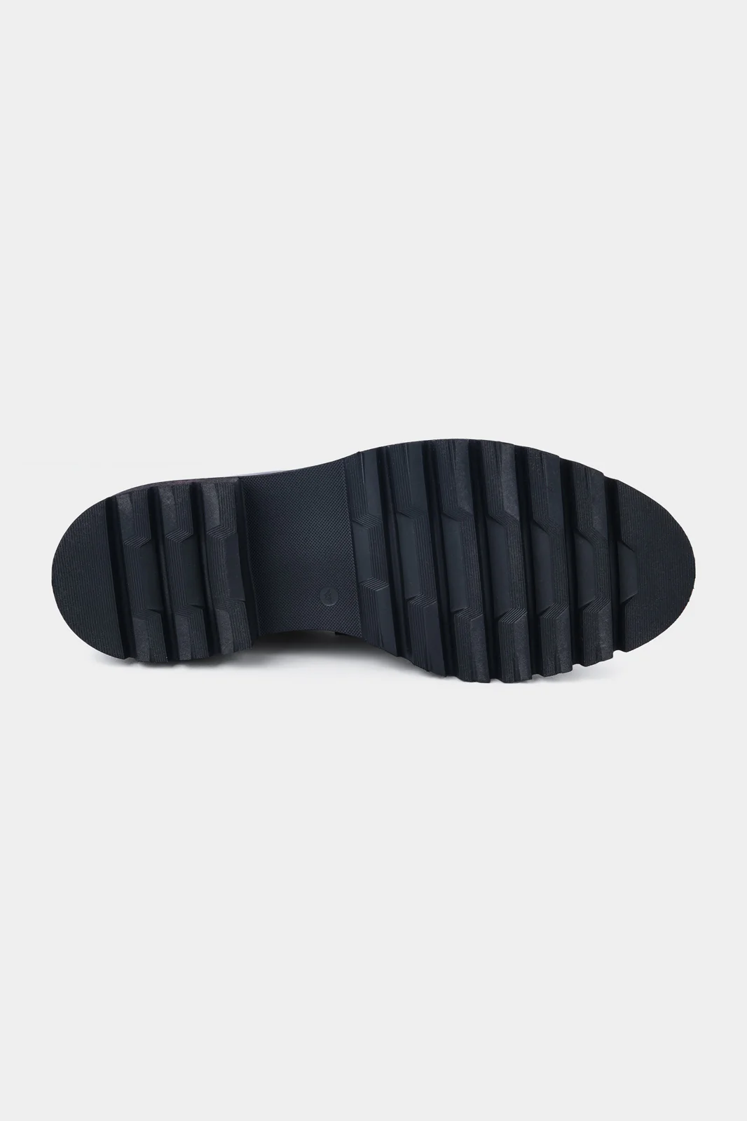Mocassins en cuir avec semelle épaisse et crantée - Noir - Image 6