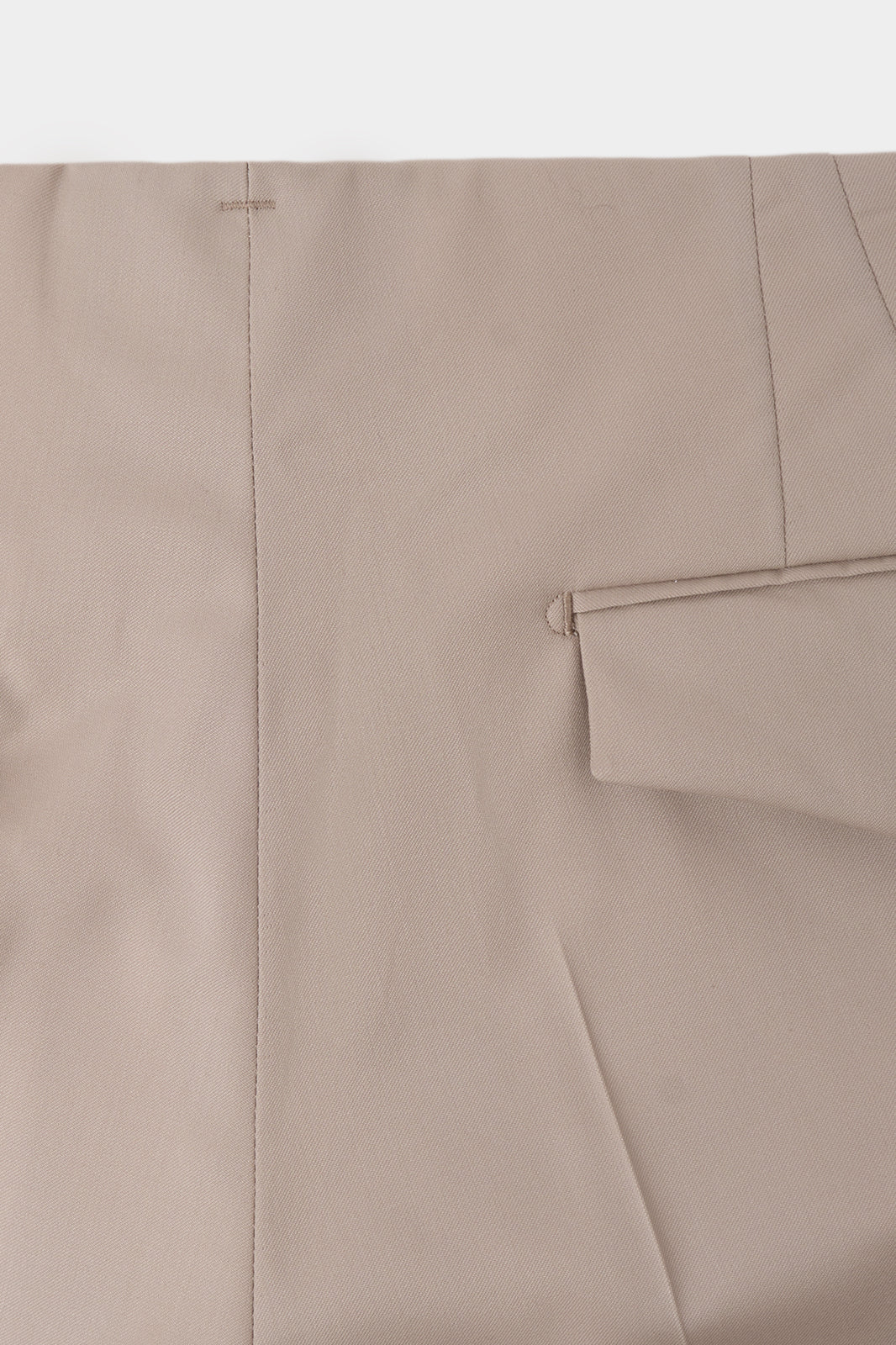 Pantalon à patte de serrage 1 pli - Beige - Image 4