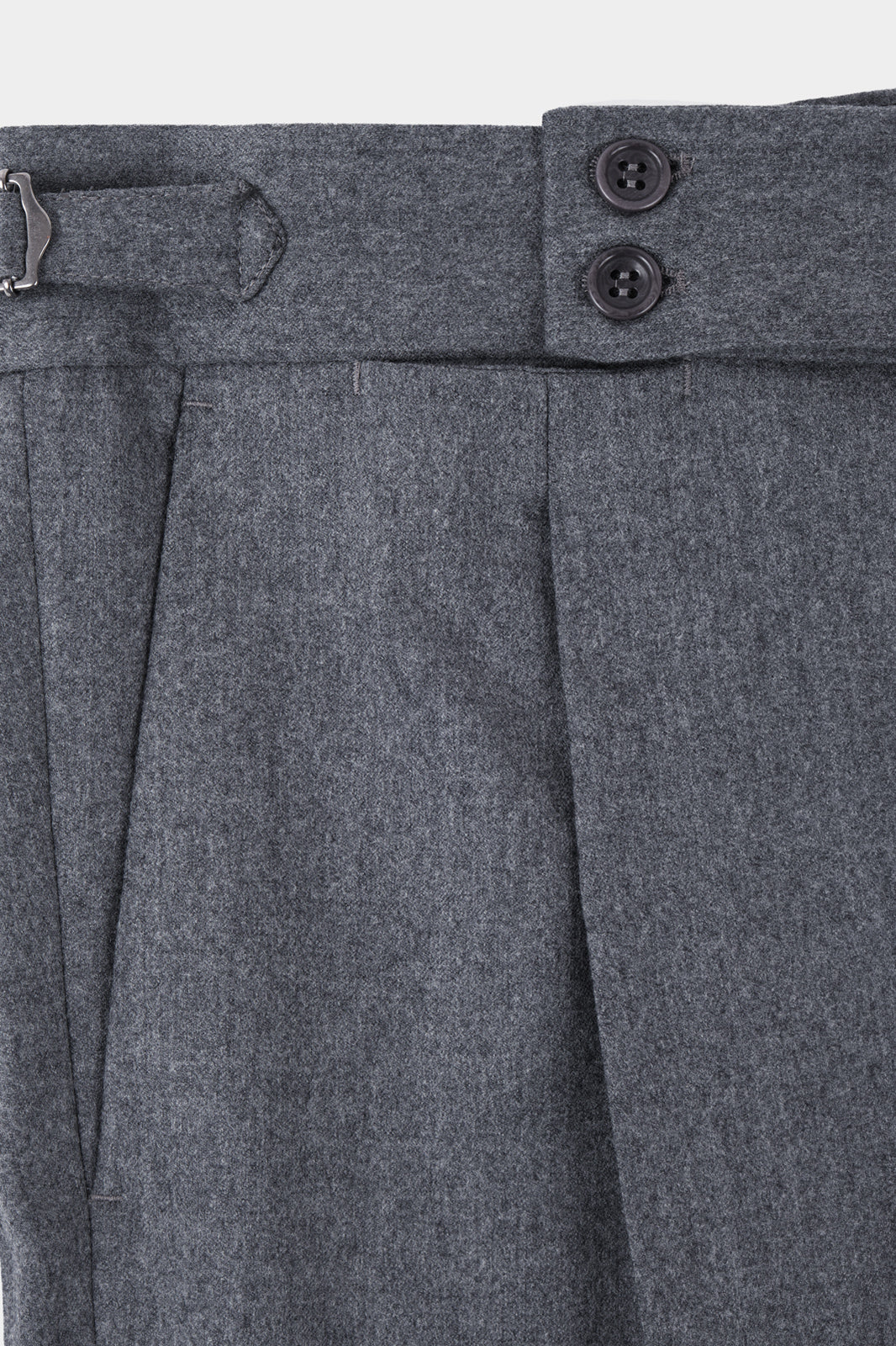 Pantalon à patte de serrage - Flanelle - Gris - Image 2
