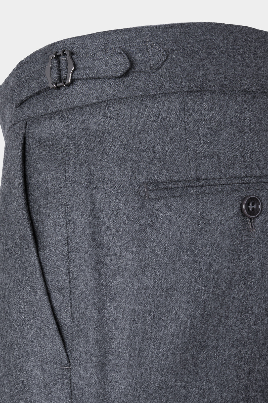 Pantalon à patte de serrage - Flanelle - Gris - Image 4