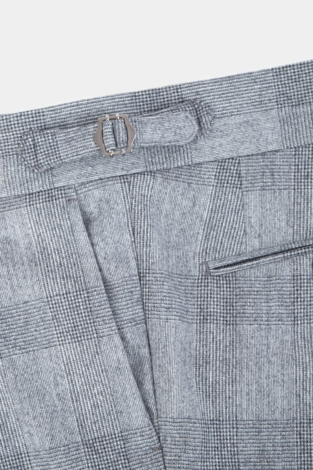 Pantalon à pattes de serrage flanelle Prince de Galles - Noir et Blanc - Image 3
