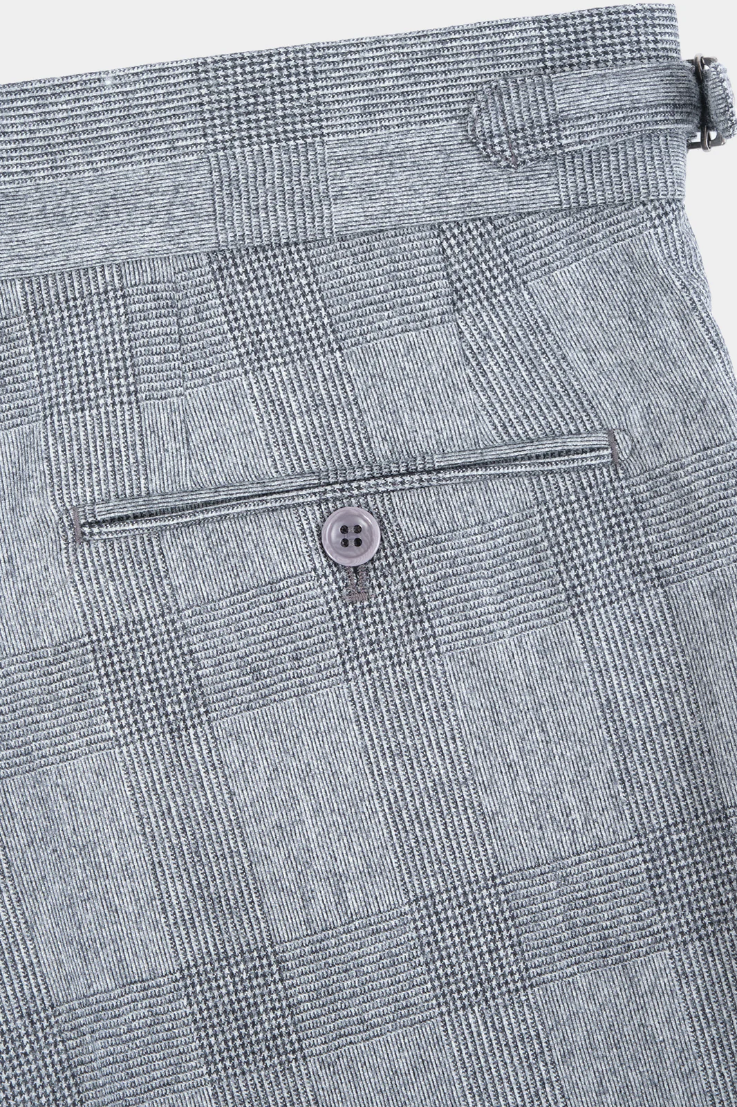 Pantalon à pattes de serrage flanelle Prince de Galles - Noir et Blanc - Image 5