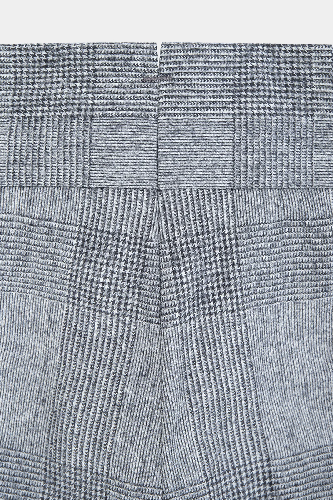 Pantalon à pattes de serrage flanelle Prince de Galles - Noir et Blanc - Image 6