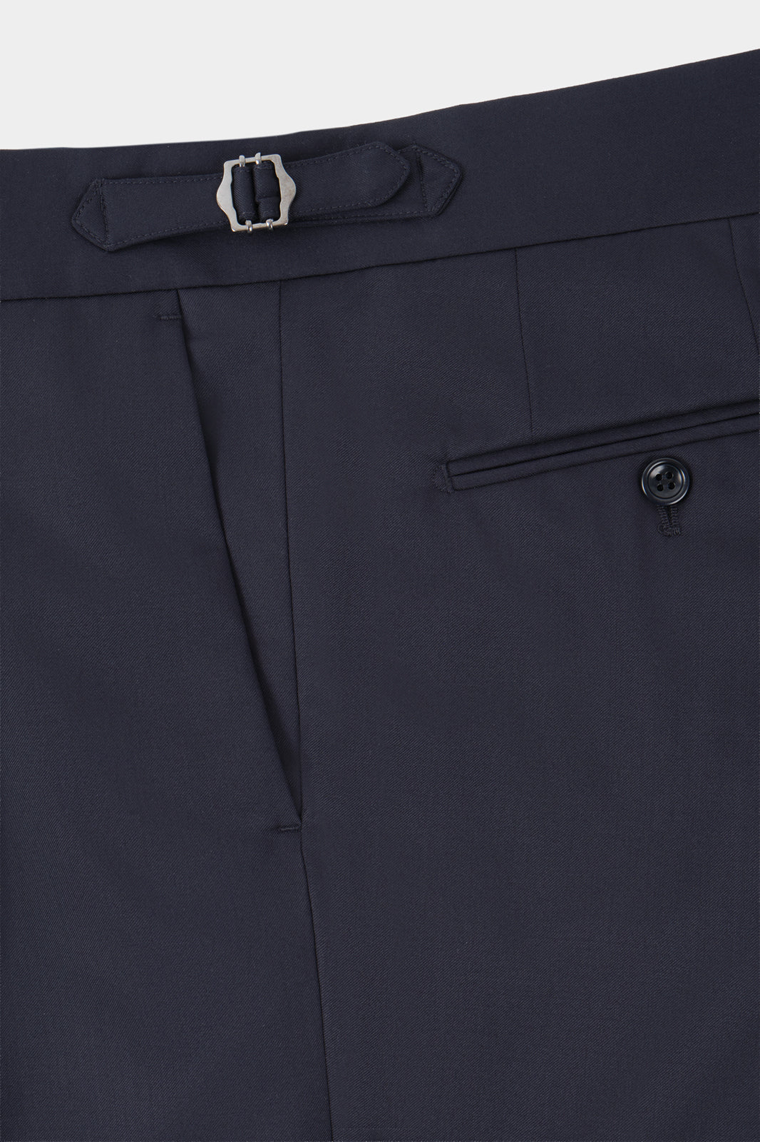 Pantalon à pinces en laine oversize - Marine - Image 4