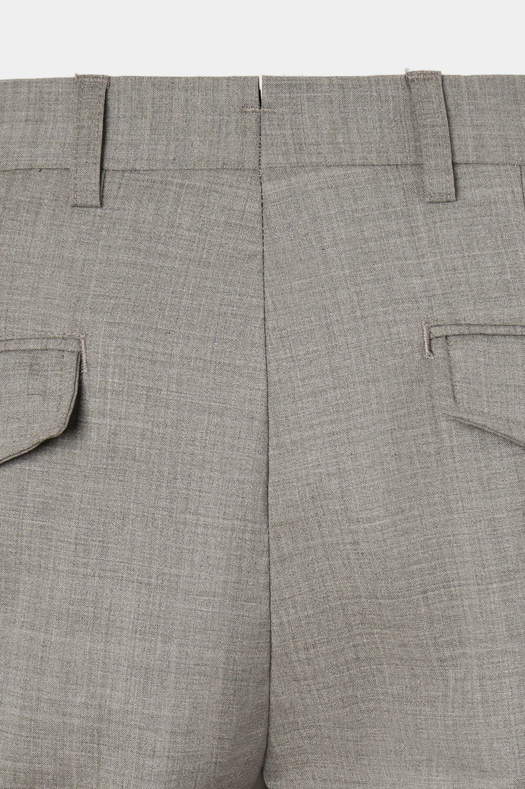 Pantalon cargo en laine stretch - Gris - Image 3