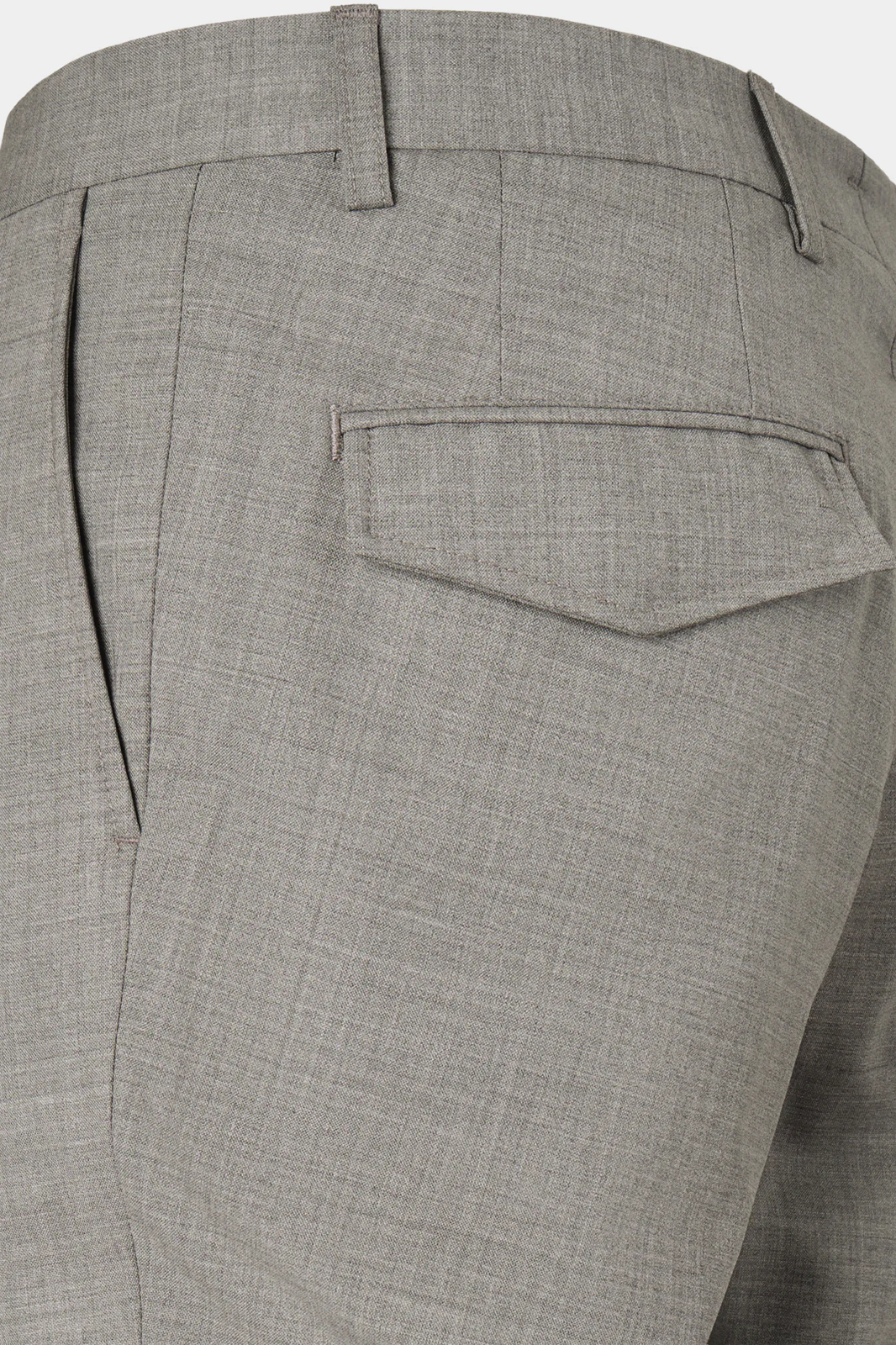 Pantalon cargo en laine stretch - Gris - Image 4
