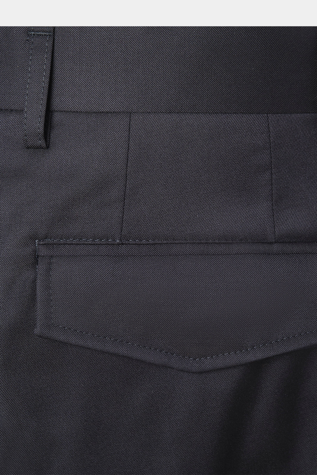 Pantalon cargo en laine stretch - Marine - Image 4