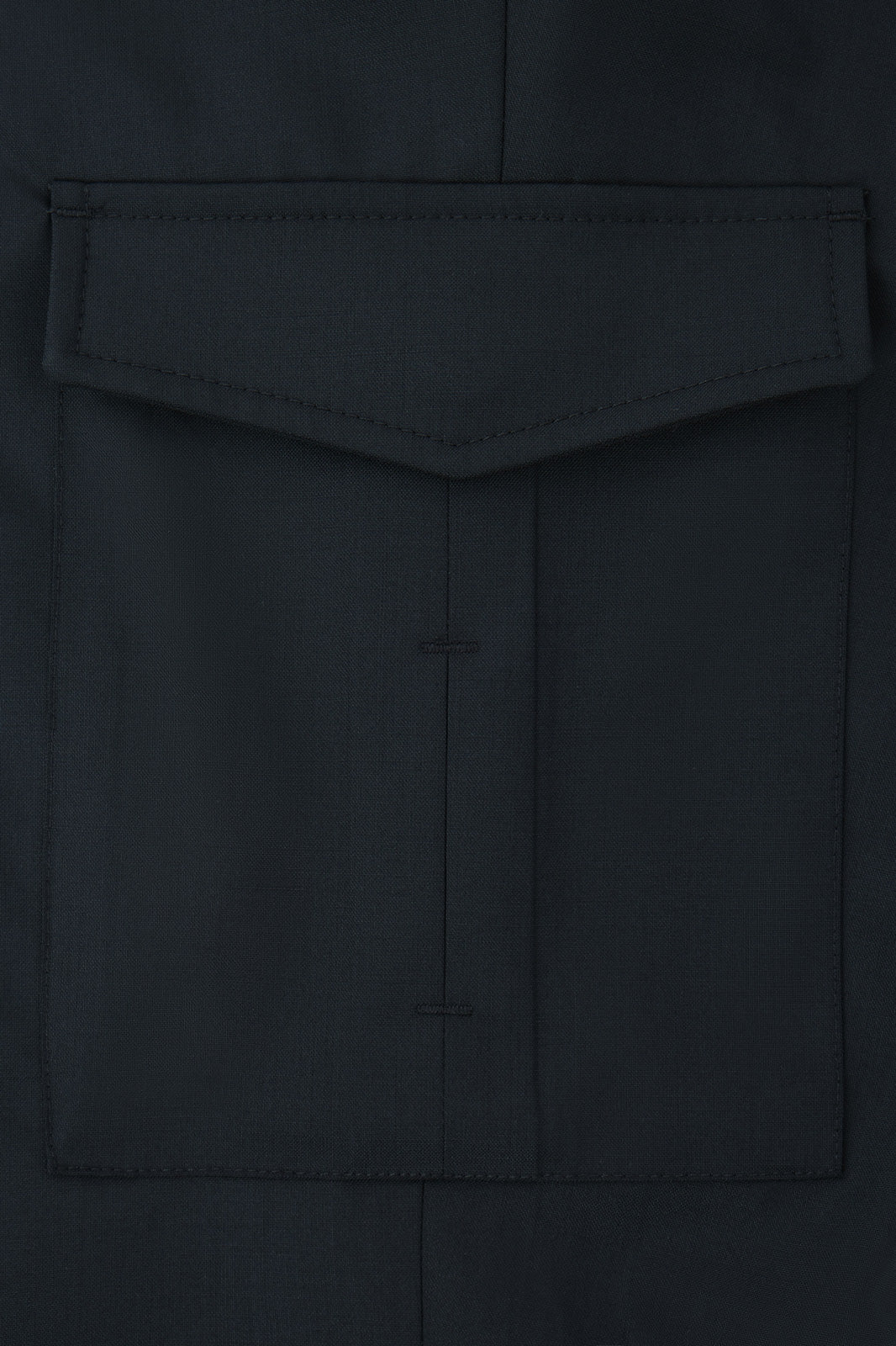 Pantalon cargo en laine stretch - Noir - Image 3