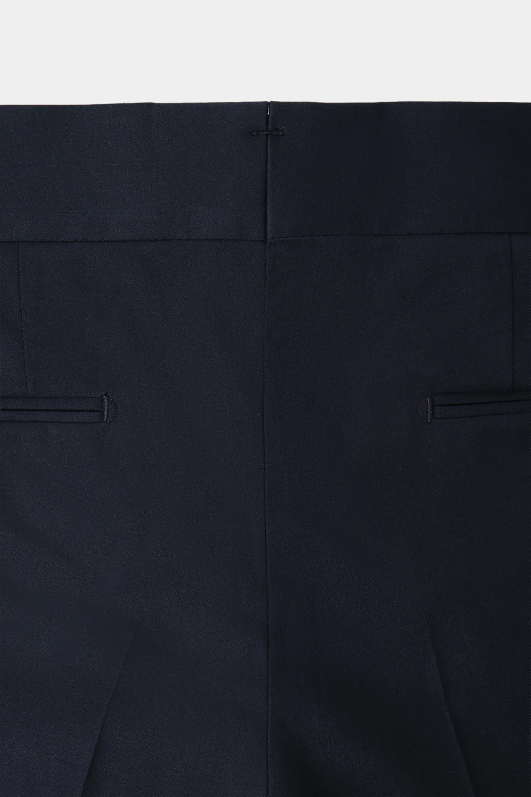 Pantalon en coton à patte de serrage 1 pli - Marine - Image 4