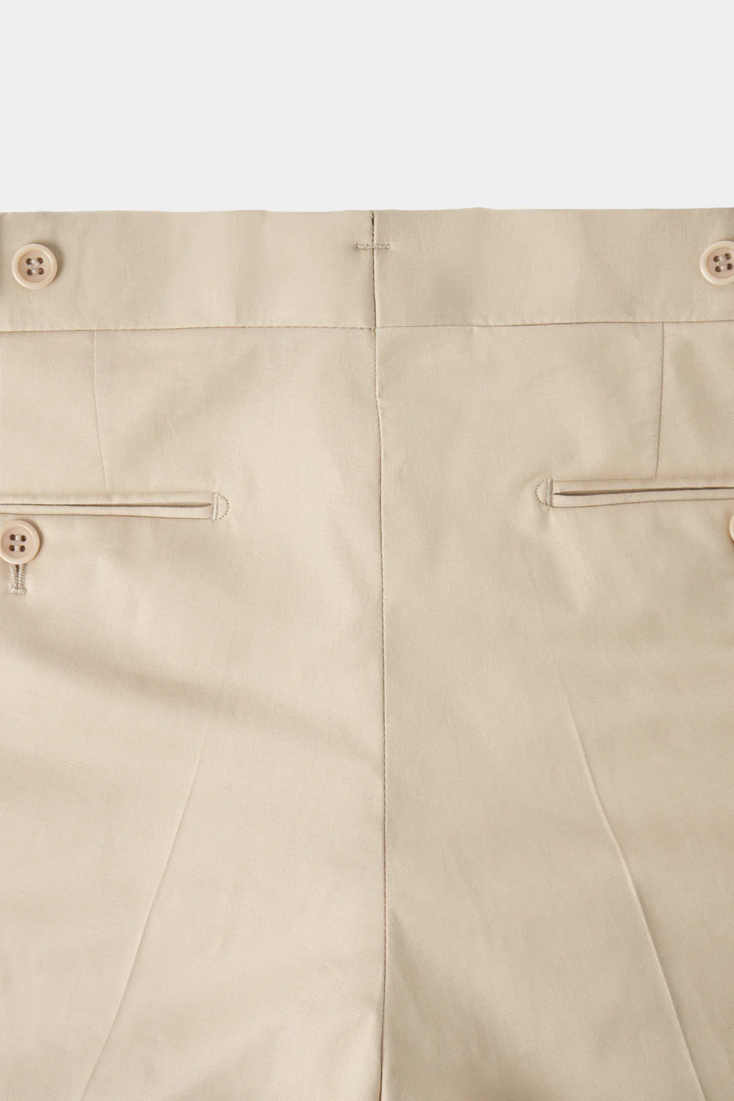 Pantalon en coton à patte de serrage - Beige - Image 4