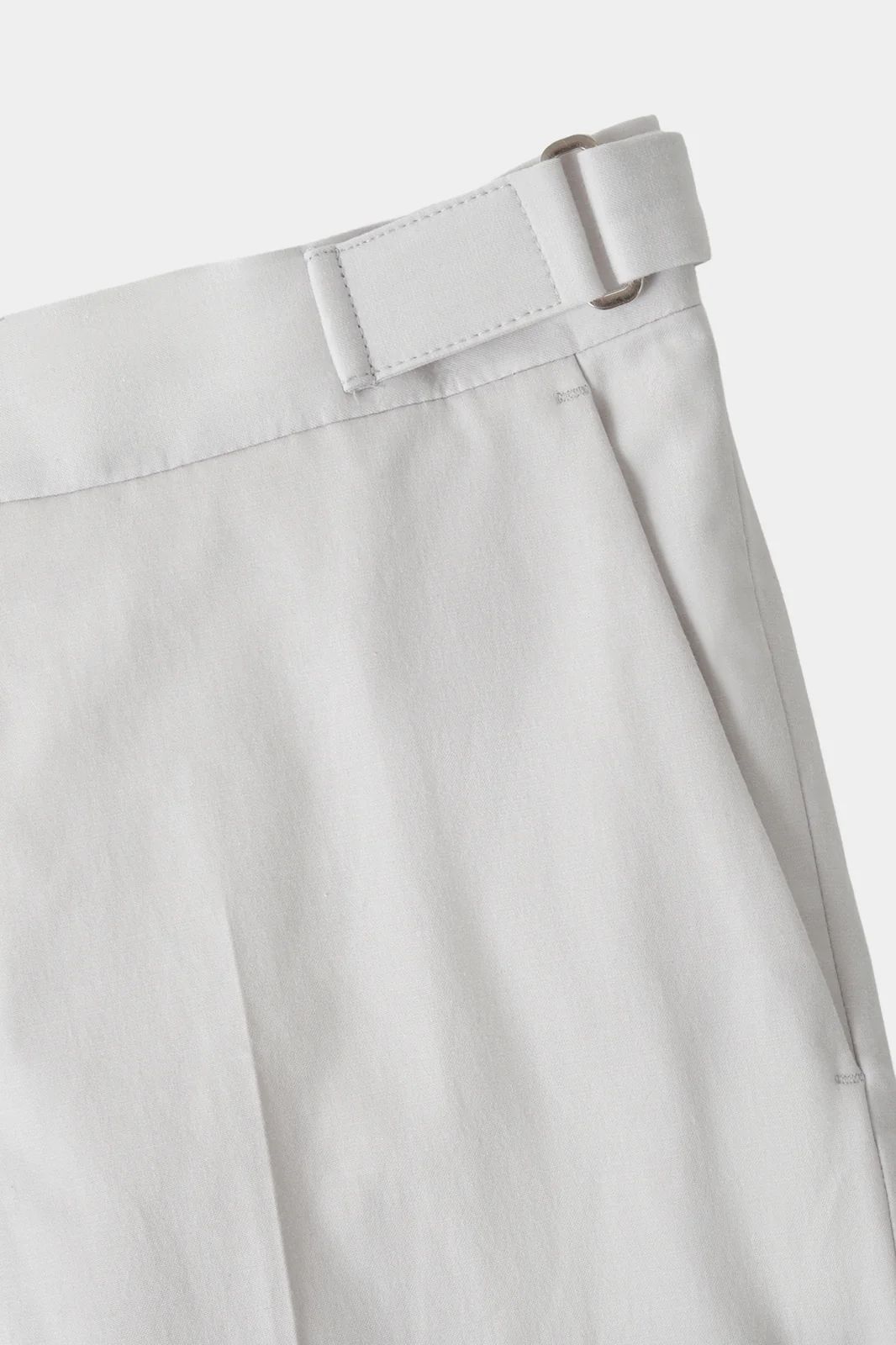 Pantalon en coton à patte de serrage - Gris clair - Image 3