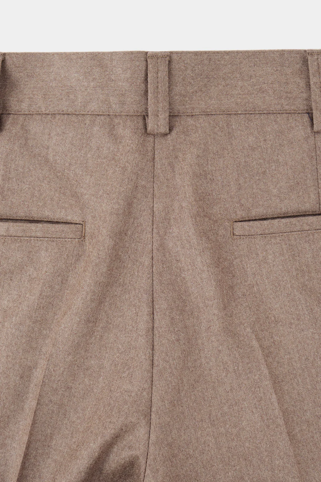 Pantalon large flanelle - Beige - Image 3