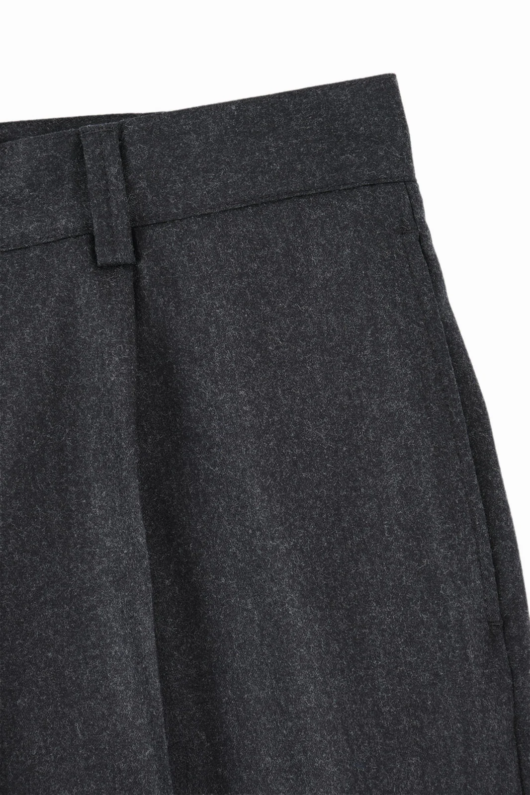 Pantalon large flanelle - Gris anthracite - Image 3