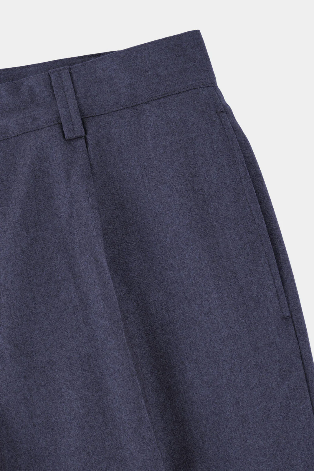 Pantalon large flanelle - Marine - Image 4