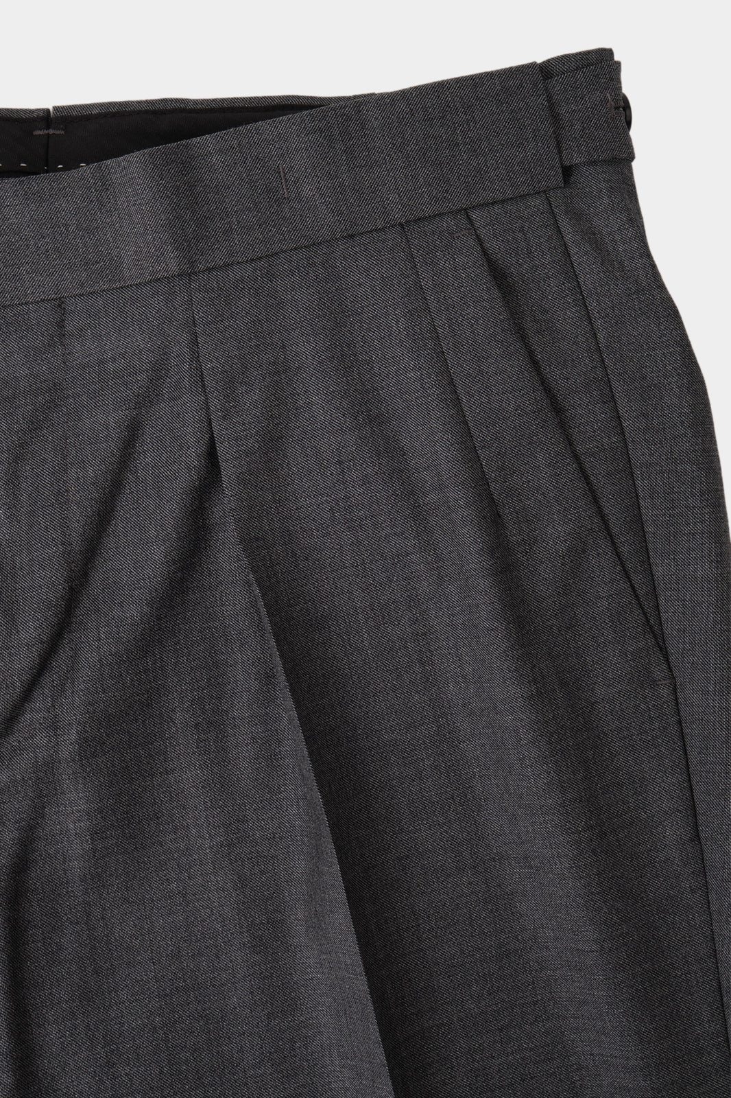 Pantalon à patte de serrage 1 pli - Gris fil à fil - Image 3