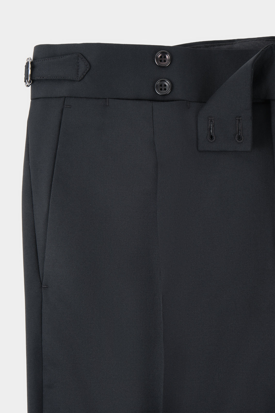 Pantalon à pinces en laine oversize - Noir - Image 4