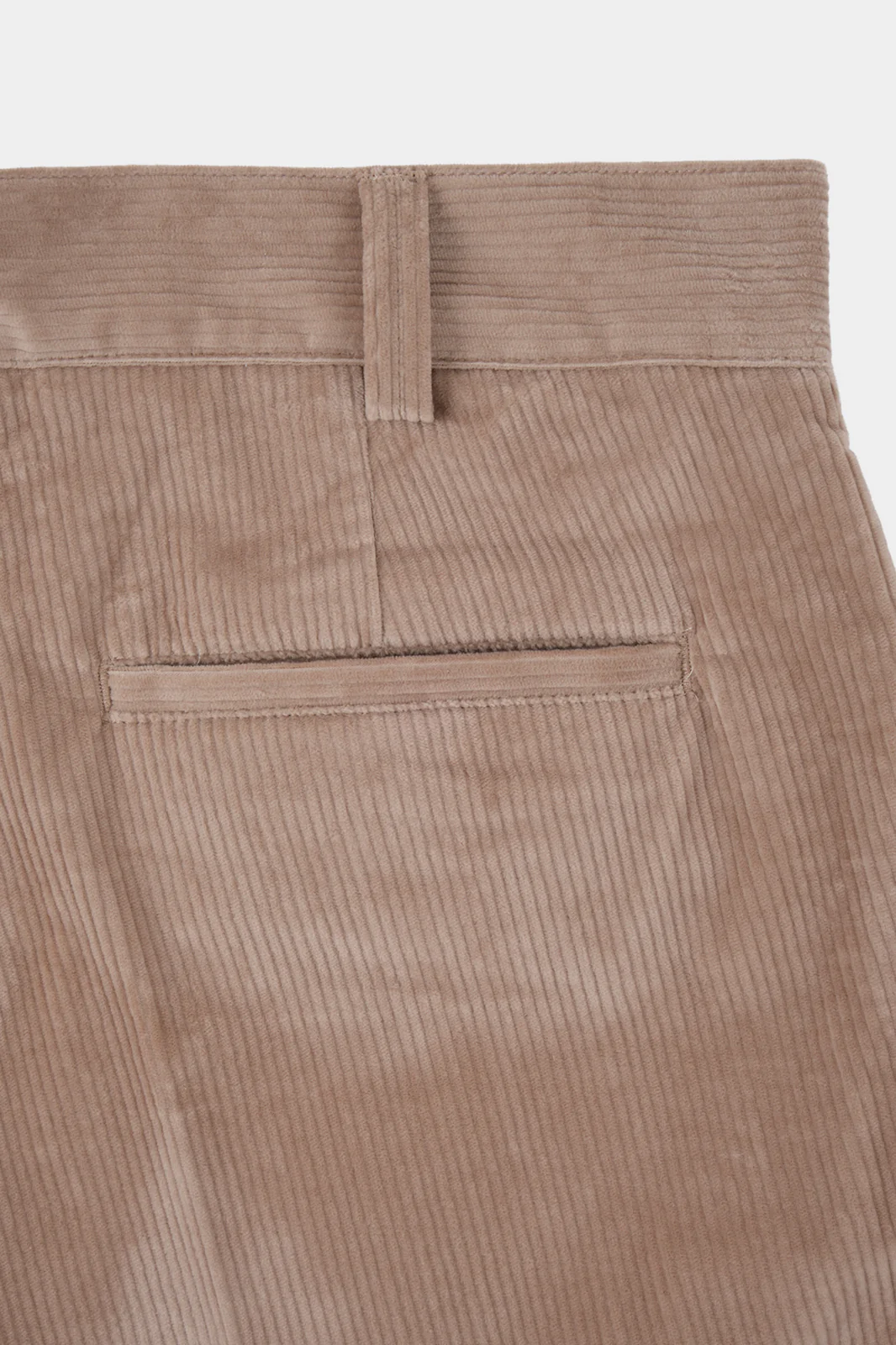 Pantalon large velours côtelé large - Beige - Image 3
