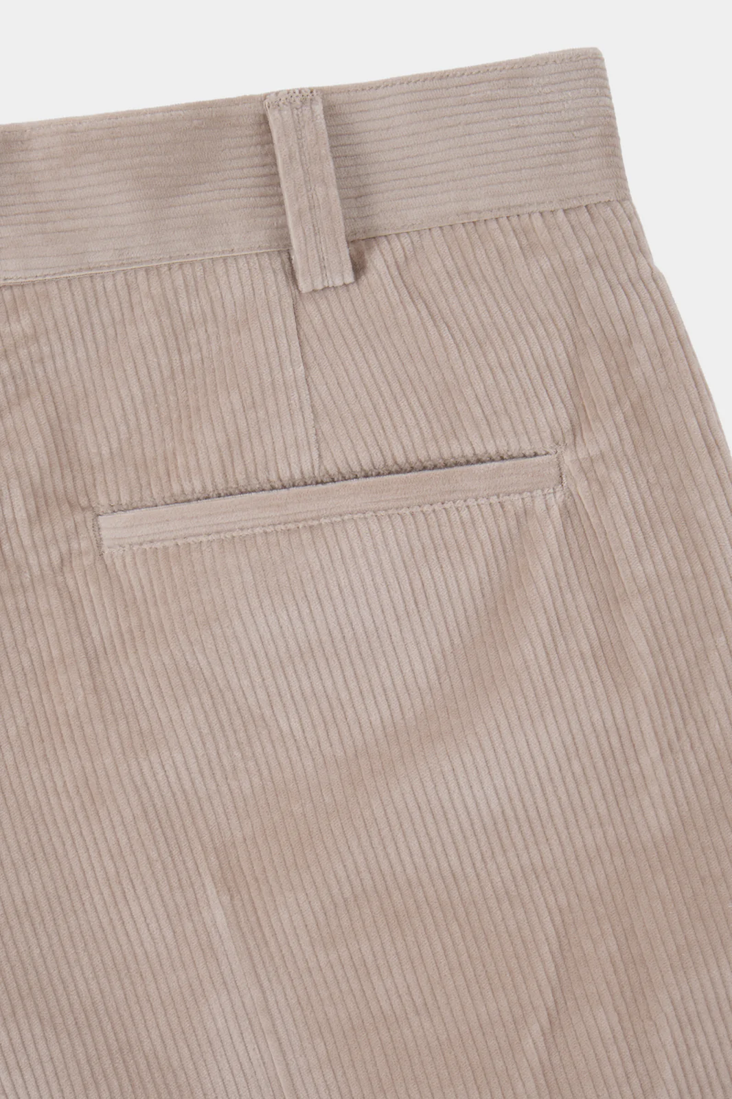 Pantalon large velours côtelé large - Beige clair - Image 3