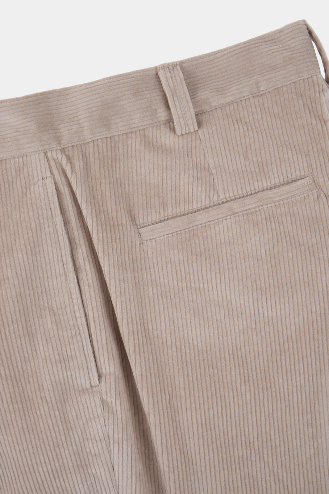 Pantalon large velours côtelé large - Beige clair - Image 4