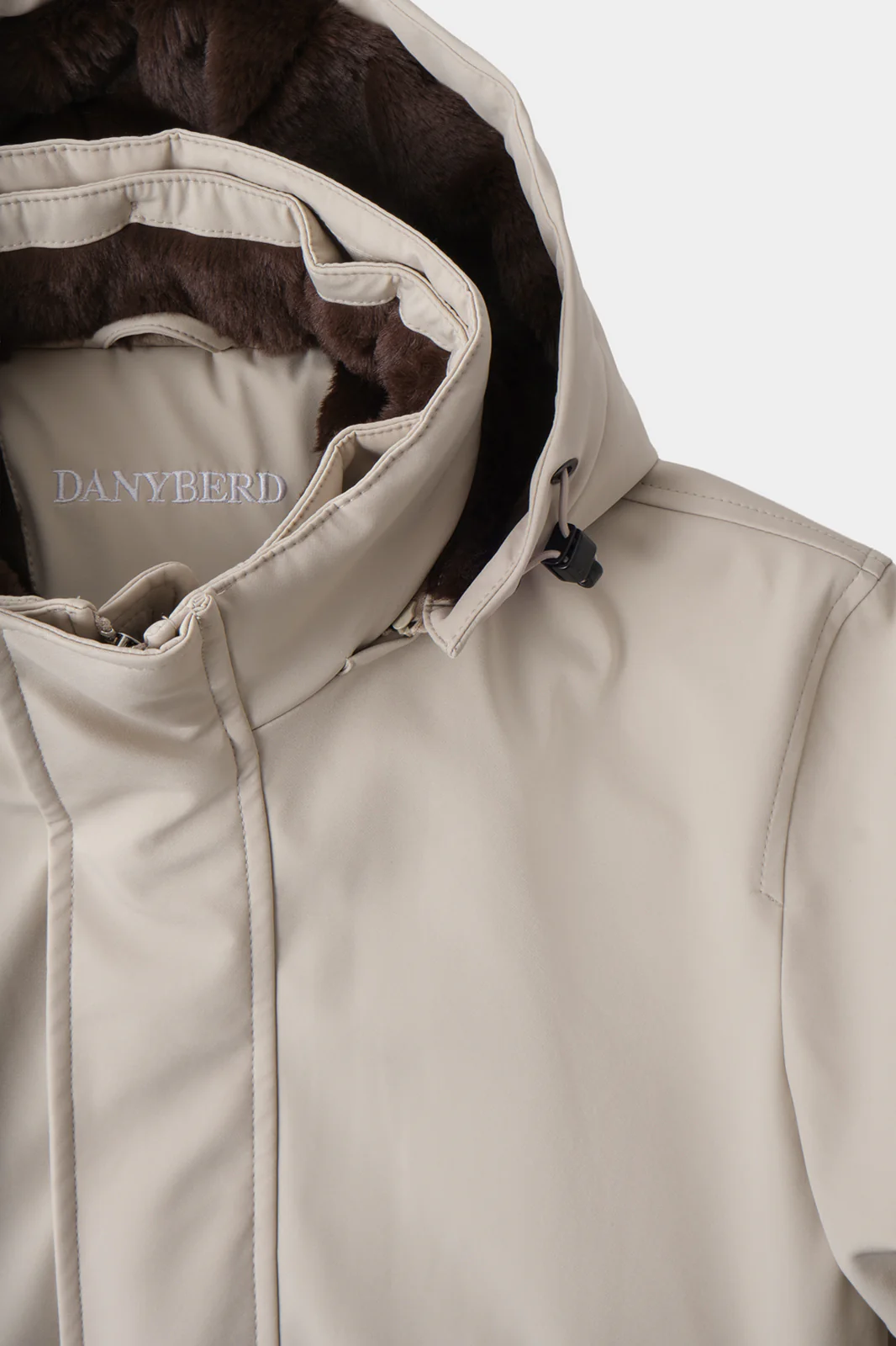 Parka fourrée à capuche amovible - Beige - Image 2