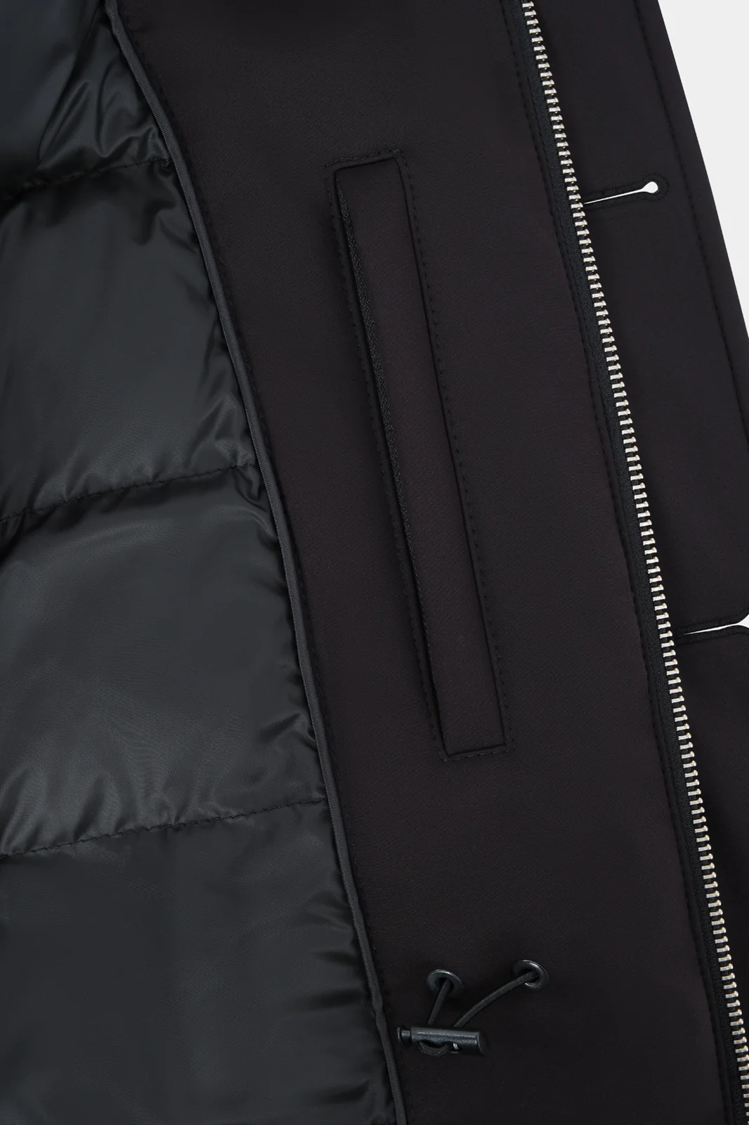 Parka saharienne épaisse à capuche amovible - Noir - Image 4