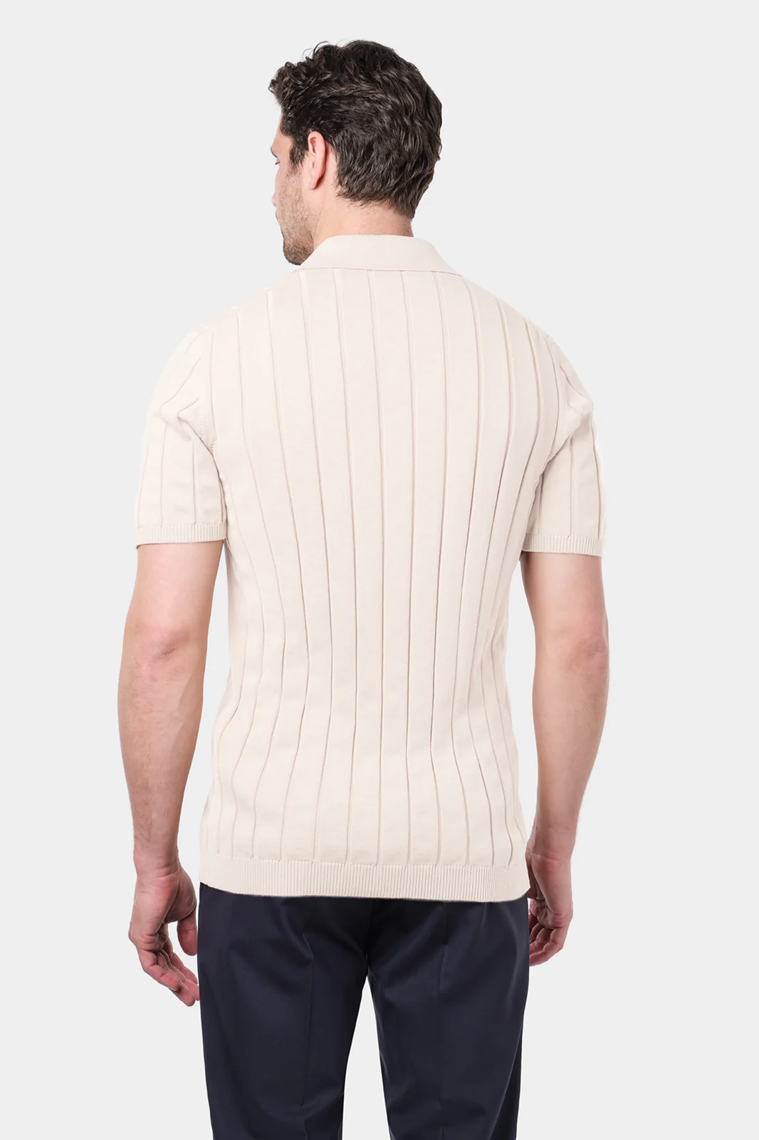 Polo chemise - Beige clair - Image 3