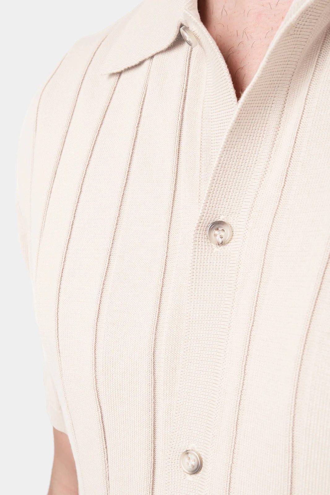 Polo chemise - Beige clair - Image 4