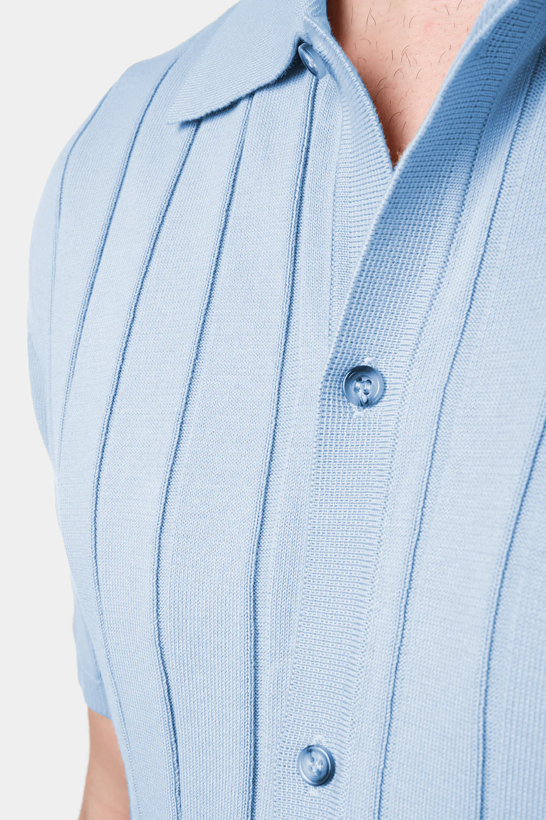 Polo chemise - bleu ciel - Image 4